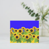 ヒマワリ – ウクライナ国旗Peace Freedom Ukraine 出欠カード (スタンド正面)