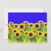 ヒマワリ – ウクライナ国旗Peace Freedom Ukraine 出欠カード (裏面)