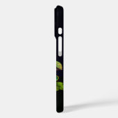 ヒマワリ、エメラルドグリーン宝石フローラモノグラム Case-Mate iPhoneケース (裏面 / 左)