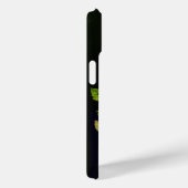 ヒマワリ、エメラルドグリーン宝石フローラモノグラム Case-Mate iPhoneケース (裏面 / 右)