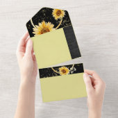 ヒマワリ オールインワン招待状 (貼ってはがせる)
