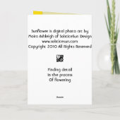 ヒマワリ カード (裏面)