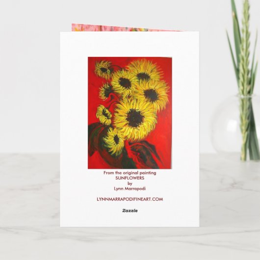 ヒマワリ カード (裏面)