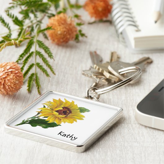 ヒマワリ キーホルダー (側面)