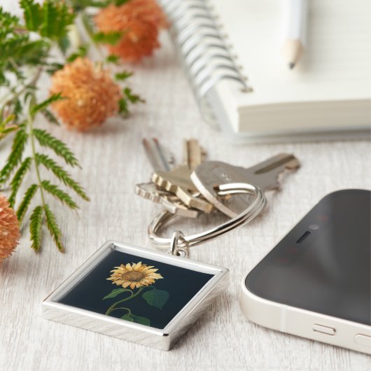 ヒマワリ キーホルダー (側面)