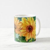 ヒマワリ コーヒーマグカップ (正面右)