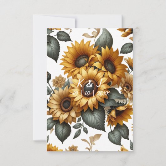 ヒマワリ サンキューカード (裏面)