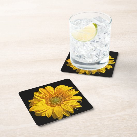 ヒマワリ スクエアペーパーコースター (インサイチュ)