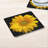 ヒマワリ スクエアペーパーコースター (アングル)