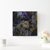 ヒマワリ スクエア壁時計 (ホーム)