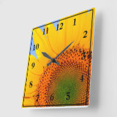 ヒマワリ スクエア壁時計 (傾斜)