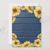 ヒマワリ、ストリングライトブルーウッド退職後 招待状 (裏面)