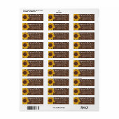 ヒマワリ&ストリングラ結婚イトズ住所 シール (フルシート)