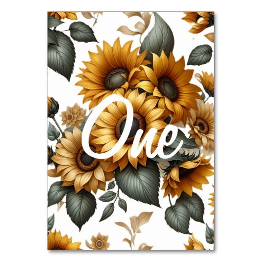 ヒマワリ テーブルナンバー (正面)