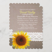 ヒマワリ・バーラップ、聖なる聖餐式 招待状 (正面/裏面)