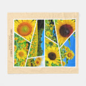 ヒマワリ フリースブランケット (正面(横))