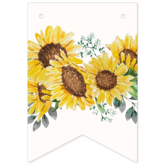 ヒマワリ、フローラバンニング旗 バンティングフラッグ (第16の旗)