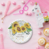 ヒマワリ，フローラ，フラワー紙プレート ペーパープレート (パーティー)