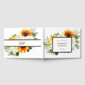 ヒマワリ&ホワイトローズアートフローラ ゲストブック (全面)