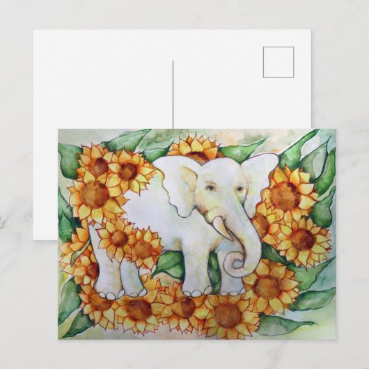 ヒマワリ ポストカード (正面/裏面)