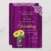 ヒマワリ・メ素朴イソン・結婚ジャーズ 招待状 (正面/裏面)