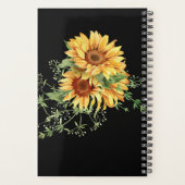 ヒマワリ・ユーカリ・グリーン・ブラック・ネーム・プランナー プランナー手帳 (裏面)
