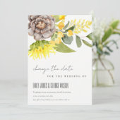 ヒマワリ ユーカリ フラワーズ ウェディング 日程変更 招待状 (スタンド正面)