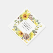 ヒマワリ ユーカリ フラワーファースト コミュニオン スタンダードカクテルナプキン (角)