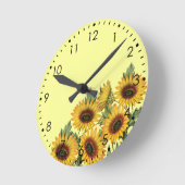 ヒマワリ ラウンド壁時計 (傾斜)
