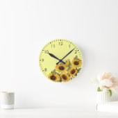 ヒマワリ ラウンド壁時計 (ホーム)