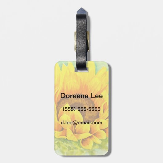 ヒマワリ ラゲッジタグ (裏面縦)