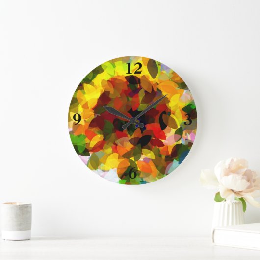 ヒマワリ ラージ壁時計 (ホーム)