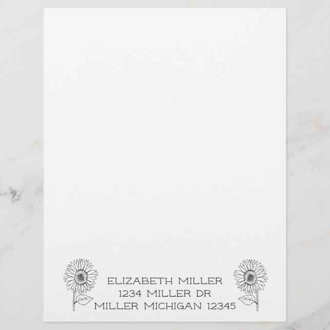 ヒマワリ レターヘッド (正面)