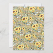 ヒマワリ 何も特別なことはない、ただ愛を誓う 結婚式の招待状 セーブザデート (裏面)