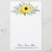 ヒマワリ 便箋 (正面)