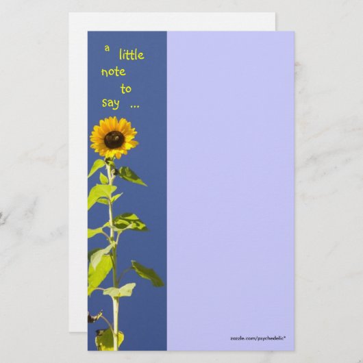 ヒマワリ 便箋 (正面/裏面)