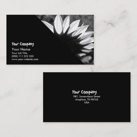 ヒマワリ 名刺 (正面/裏面)