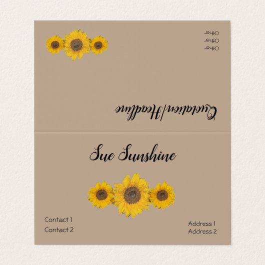 ヒマワリ 名刺 (外部フラット)