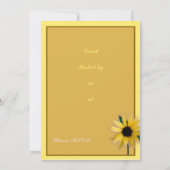 ヒマワリ 招待状 (裏面)