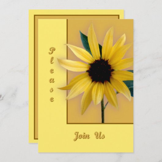ヒマワリ 招待状 (正面/裏面)