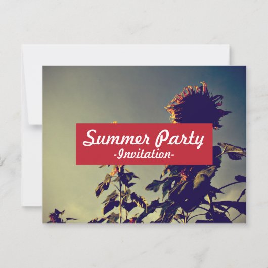 ヒマワリ 招待状 (正面)