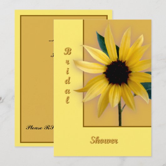 ヒマワリ 招待状 (正面/裏面)