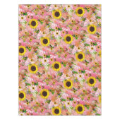 ヒマワリ（昆虫）マルハナバチバタフライテーブルクロス テーブルクロス (正面)