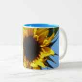 ヒマワリ-淡いブルーのツートーンマグ ツートーンマグカップ (正面右)