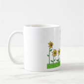 ヒマワリ-漫画のマグ コーヒーマグカップ (左)