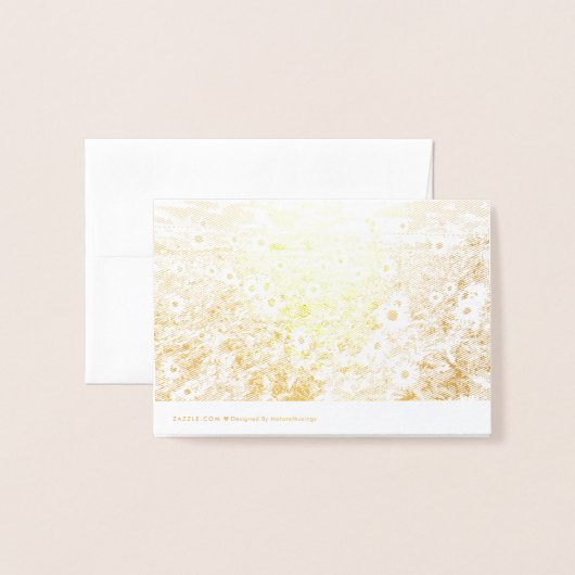 ヒマワリ 箔カード (裏面封筒付き)