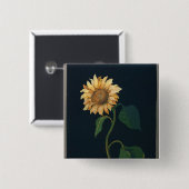 ヒマワリ 缶バッジ (正面&裏面)