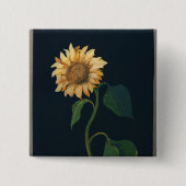 ヒマワリ 缶バッジ (正面)