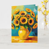 ヒマワリ | 美しい一日を過ごす カード (黄色い花)