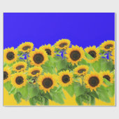 ヒマワリ – 自由ウクライナ平和ウクライナ国旗  ラッピングペーパー (フラット)